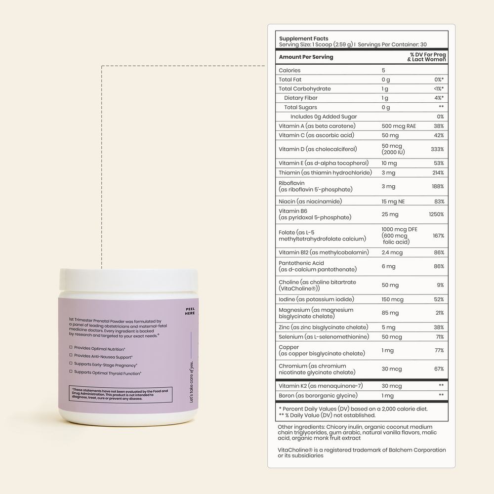 1triPowder back of tub and Supplemental Facts