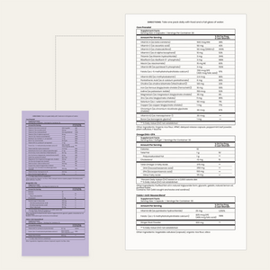 1st Trimester Prenatal Pack Supplemental Facts