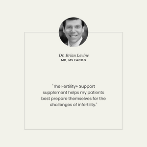 Dr. Brian Levine with a testimonial about a fertility support supplement.