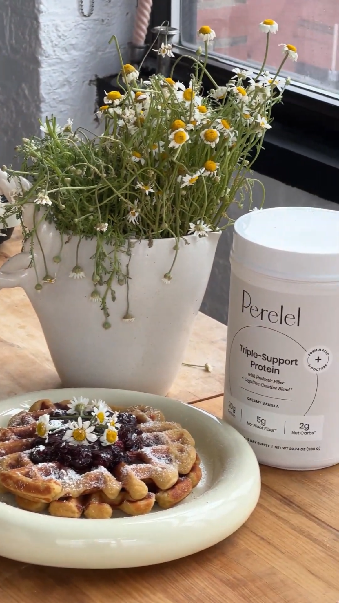 Recipe: Sophia Roe’s Meyer Lemon Protein Waffles With Chamomile Syrup