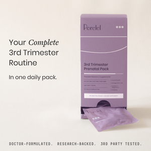 Perelel 3rd Trimester Prenatal Pack with text on a light background