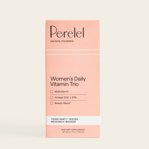 Perelel Women's Daily Vitamin Trio box on a light beige background