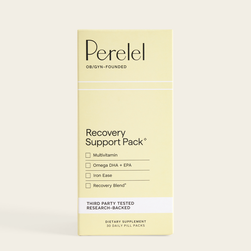 Perelel Recovery Support Pack box on a light beige background
