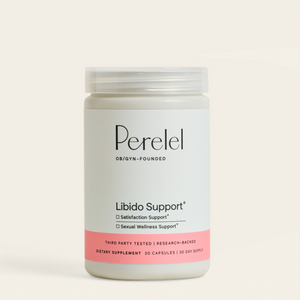 Perelel Libido Support Bottle on a light beige background