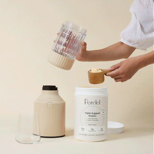 Visual showing how to mix Perelel Triple Support Protein