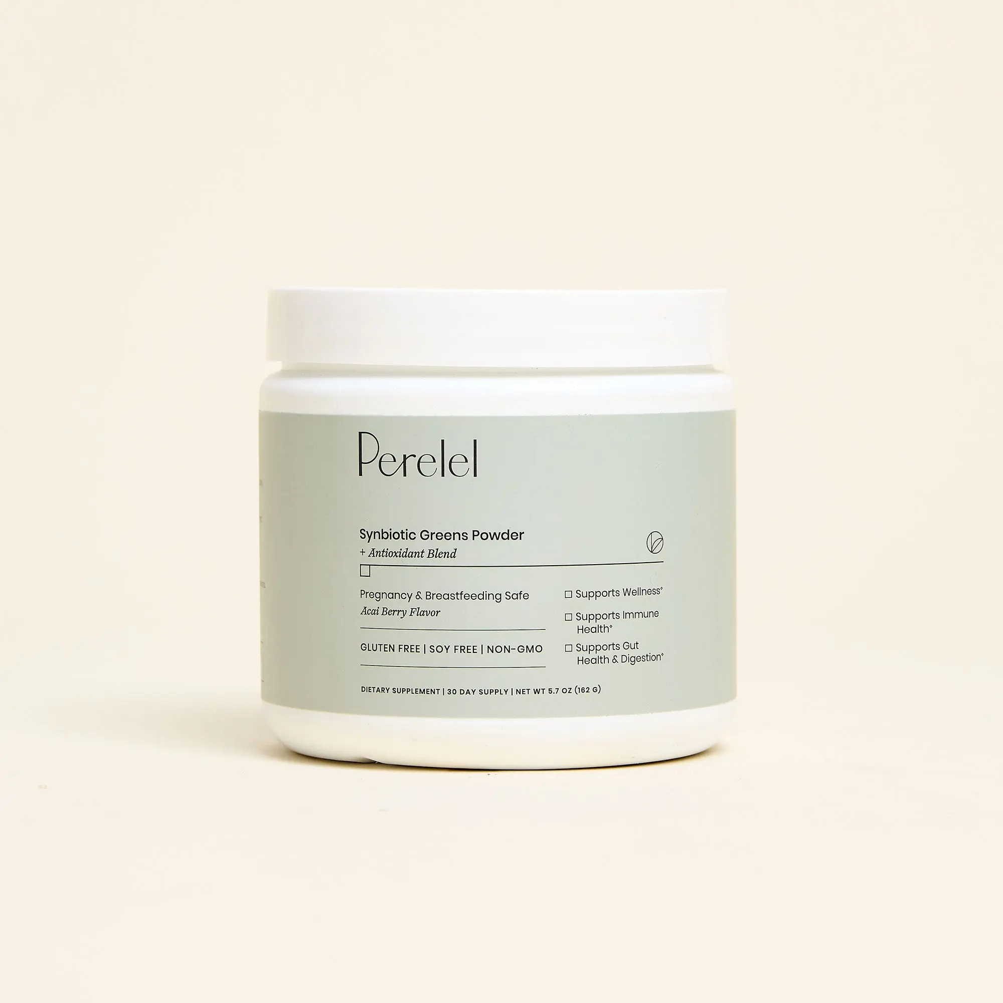 Synbiotic Greens Powder- front of tub