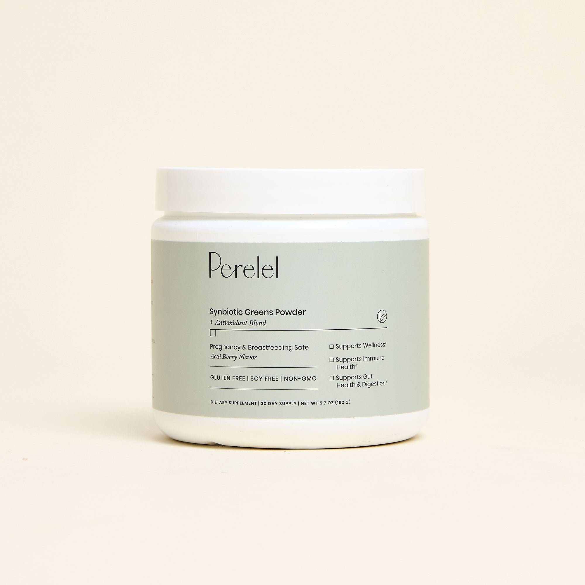 Synbiotic Greens Powder- front of tub