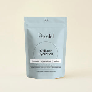 Perelel Cellular Hydration package on a beige background