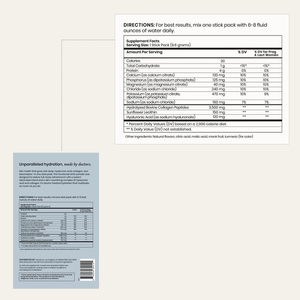 Cellular Hydration Stick Pack Supplemental Facts Panel