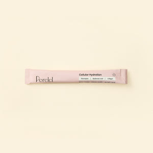 Perelel cellular hydration product on a beige background