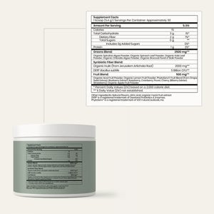 Synbiotic Greens Powder Supplemental Facts
