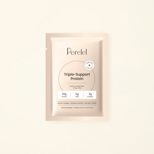Perelel Triple-Support Protein package on a light beige background