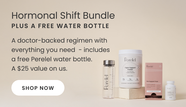 Hormonal Shift Bundle with free water bottle on a beige background