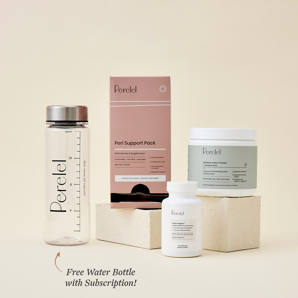 Peri Support Pack synbiotic Greens powder stress support and free gift