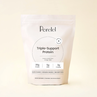 Perelel Triple-Support Protein bag on a beige background