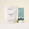 Perelel protein and mom multi packaging on a light beige backgroun d
