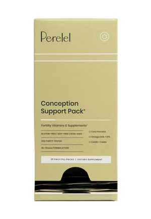 Perelel Conception Support Pack  supplement box on a transparent background